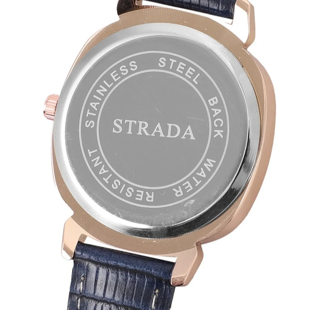 Blue Watch with White Austrian Crystals